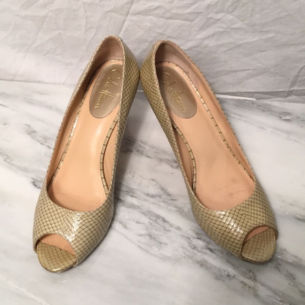 Cole Haan Faux Snake Skin Pumps